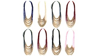Necklaces Leather String Multi Seeds